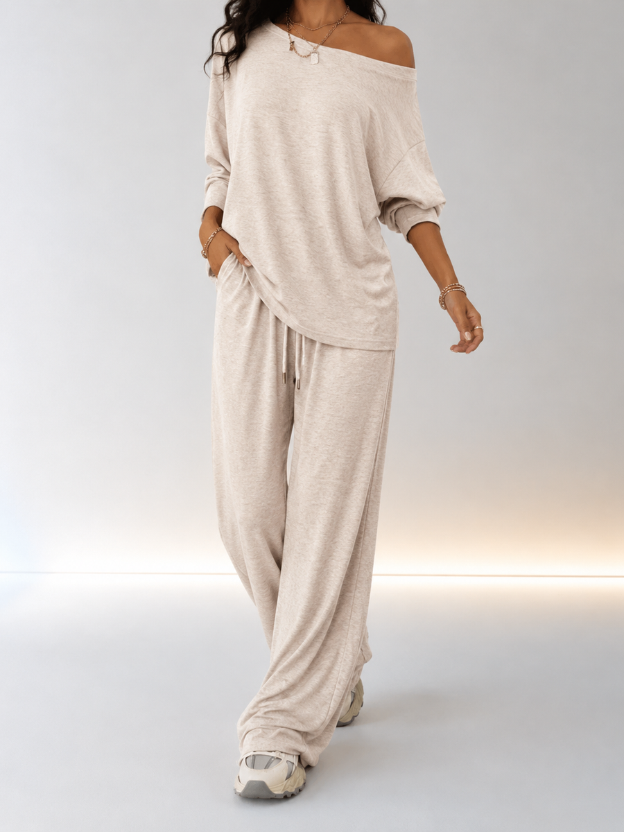 Martina | Completo da top a spalle scoperte e pantaloni
