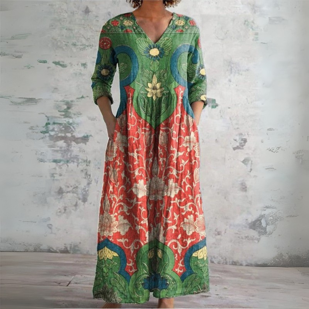 Judith | Abito Lungo Floreale Vintage