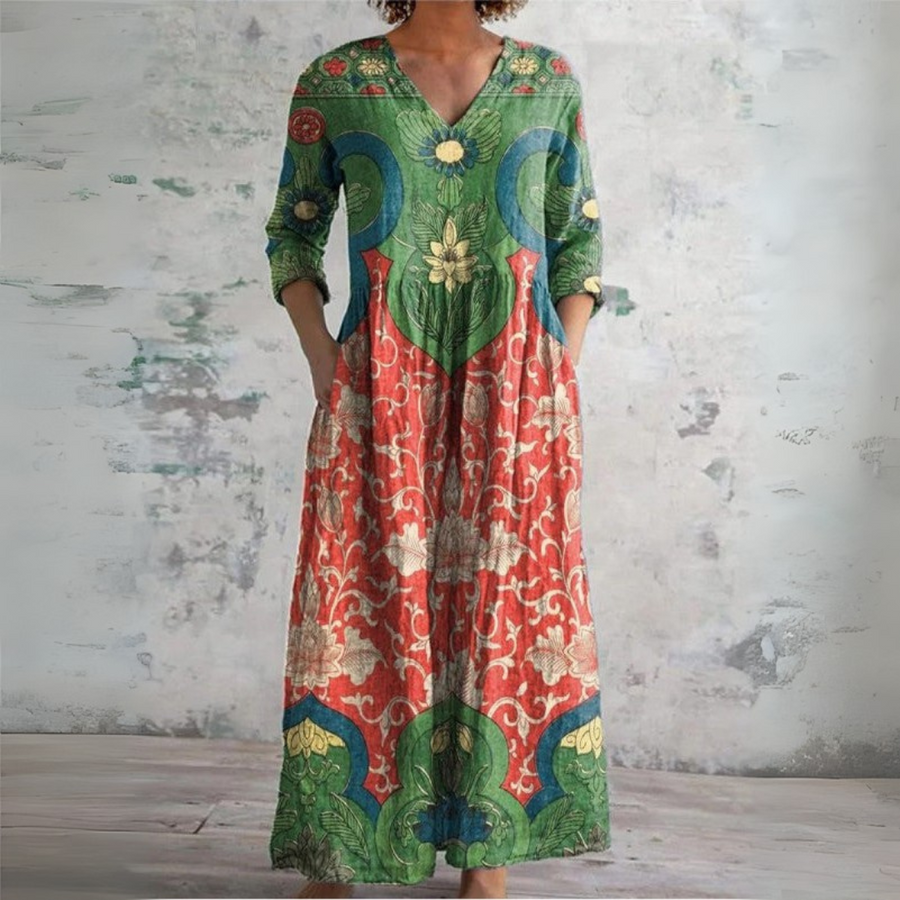 Judith | Abito Lungo Floreale Vintage
