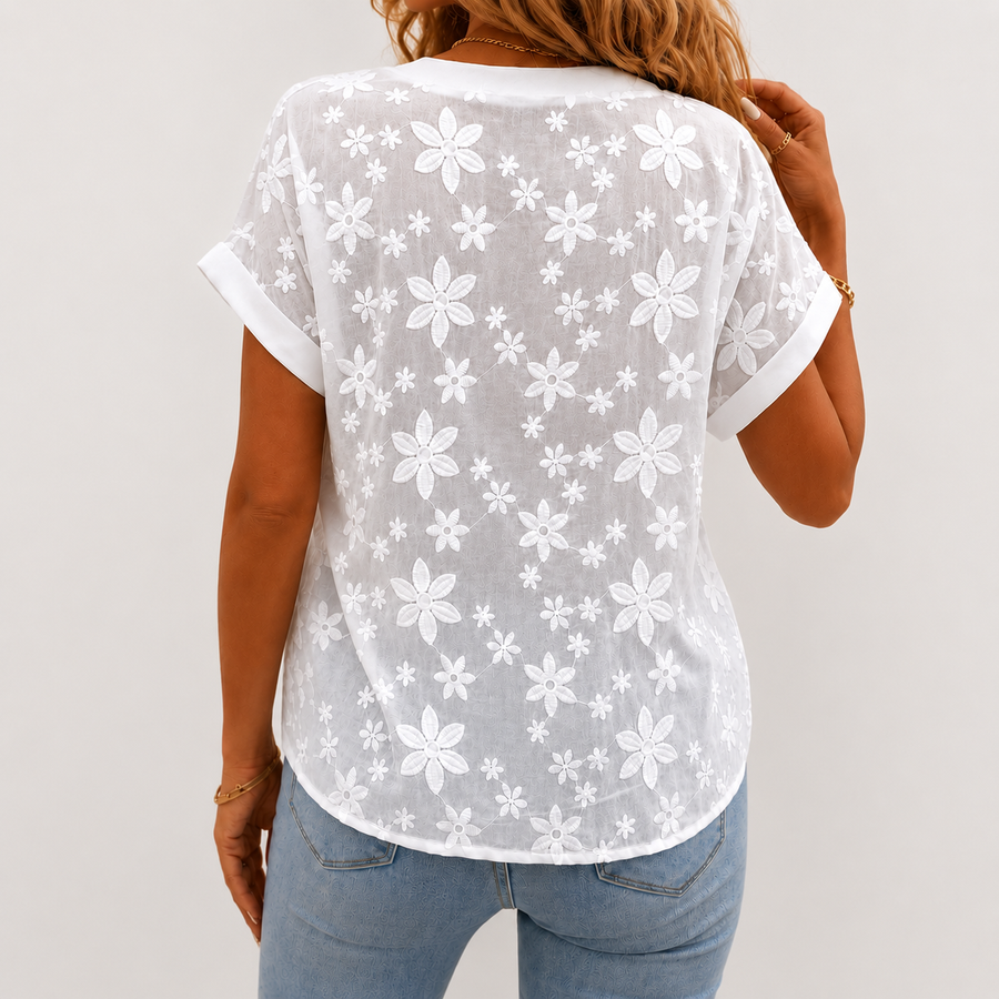 Amalia | Blusa Floreale dal Fascino Estivo