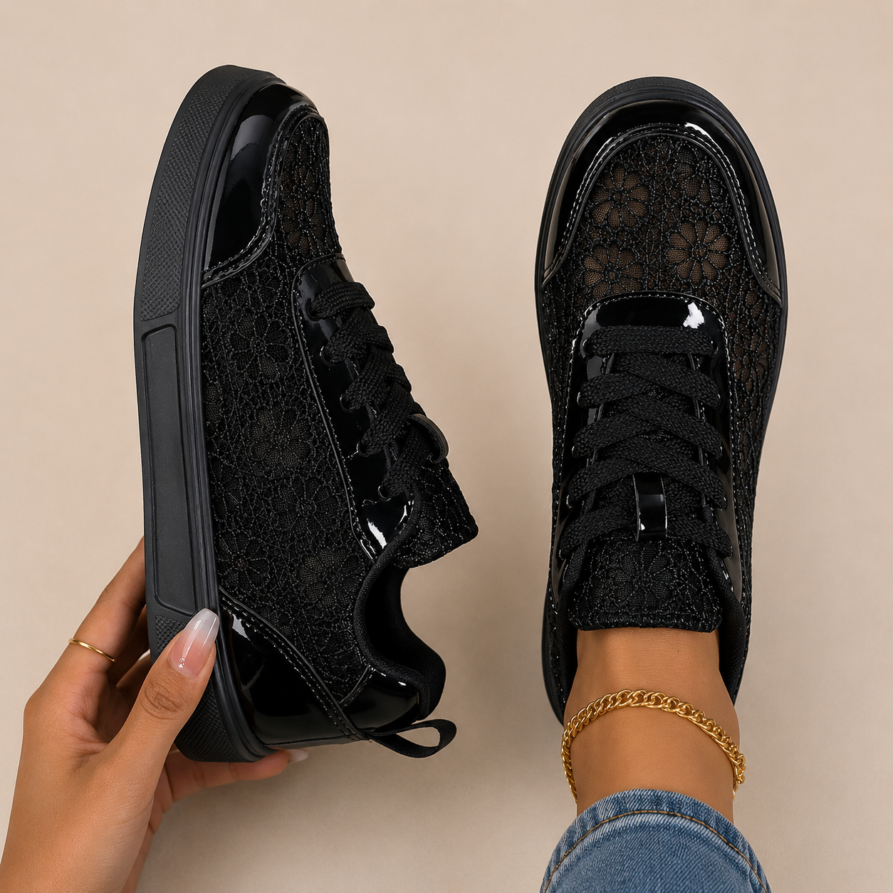 Elettra | Sneakers Eleganti in Pizzo