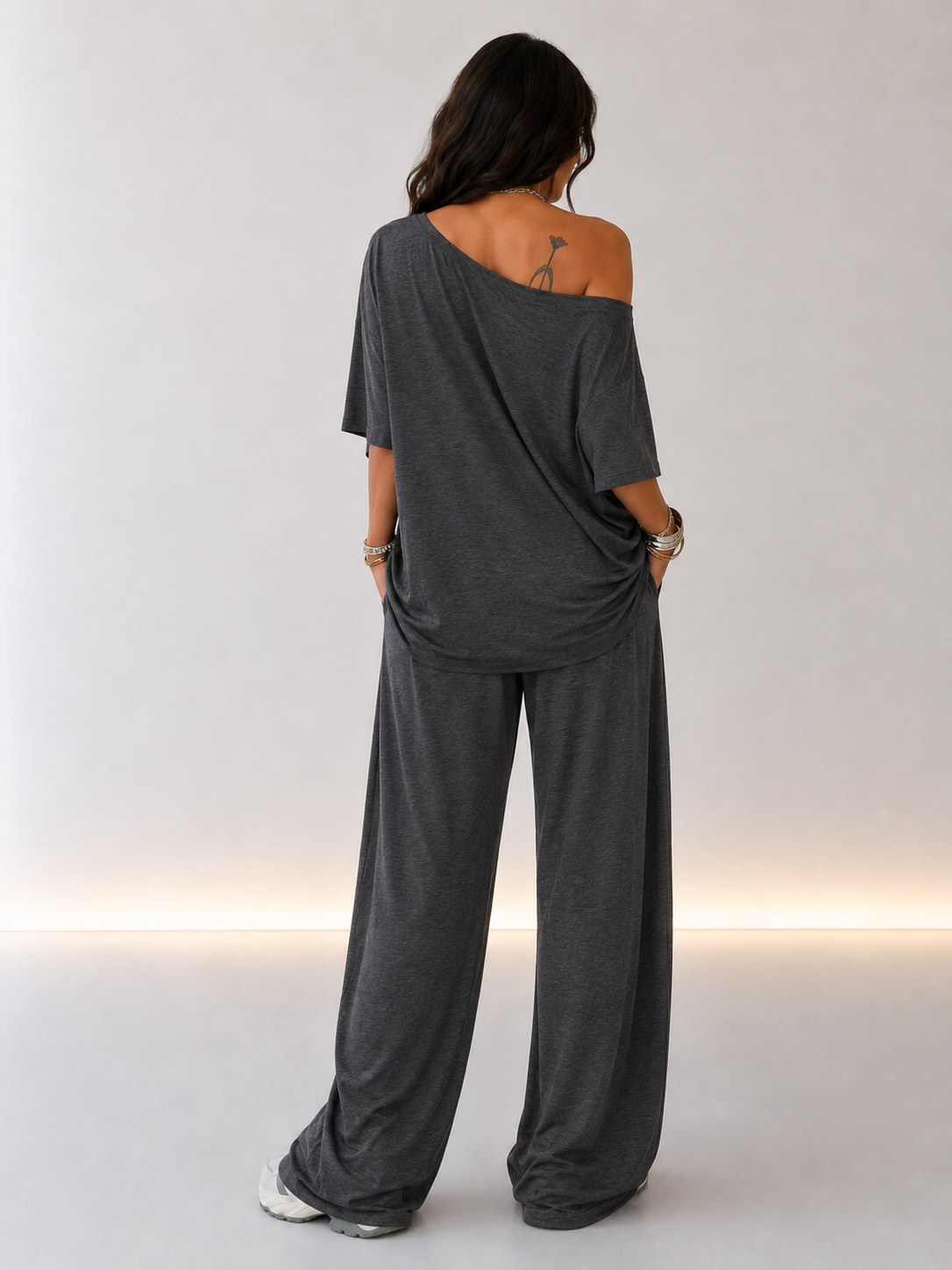 Martina | Completo da top a spalle scoperte e pantaloni
