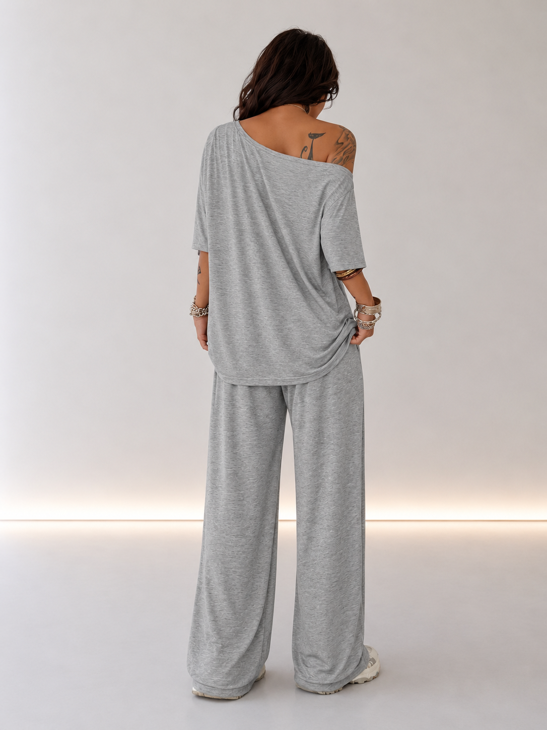 Martina | Completo da top a spalle scoperte e pantaloni