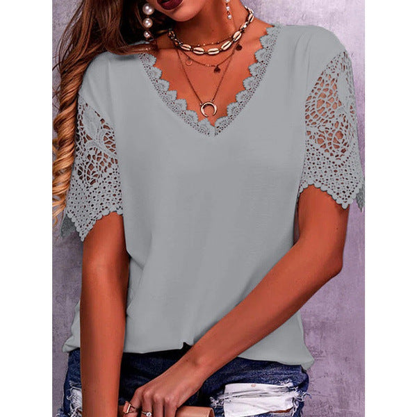 Anne | Camicia Casual Top a Maniche Corte