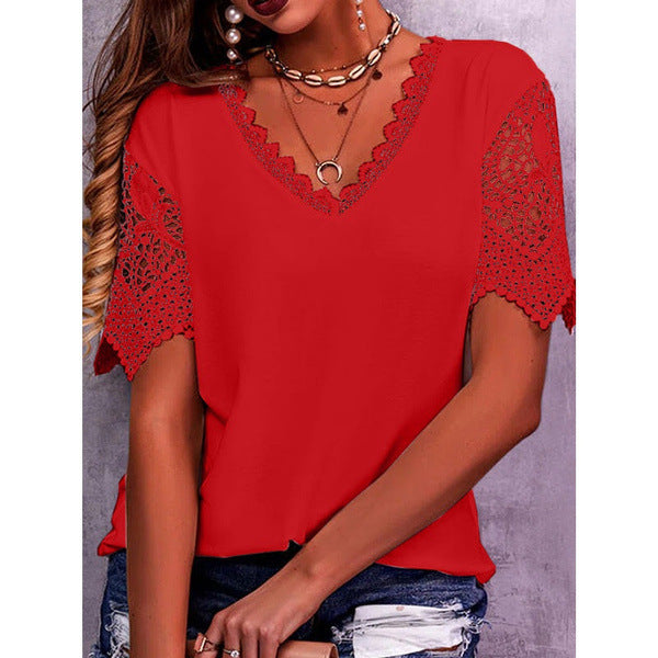 Anne | Camicia Casual Top a Maniche Corte