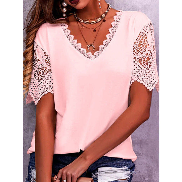 Anne | Camicia Casual Top a Maniche Corte