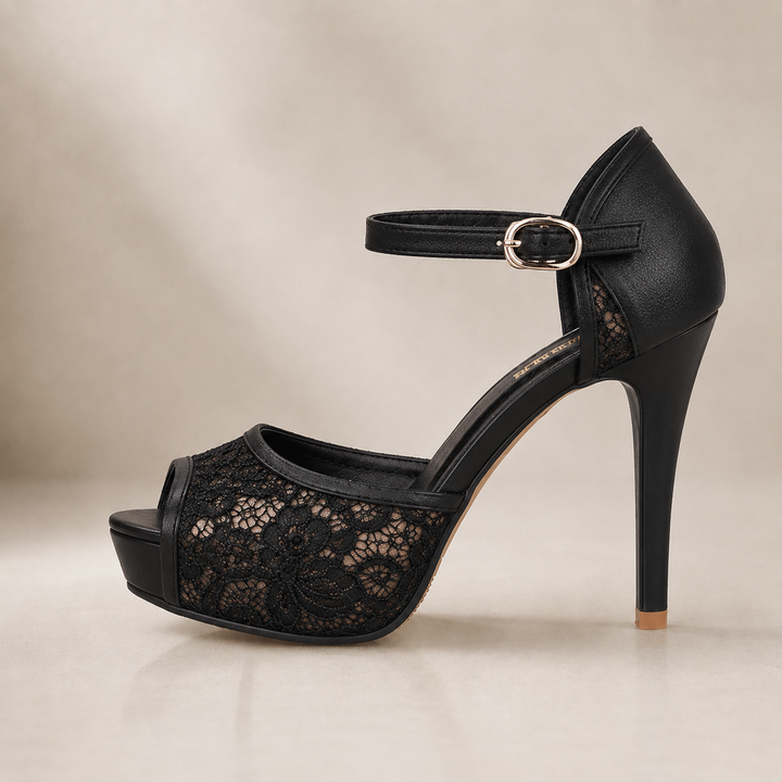 Lorena Varelli | Tacchi Eleganti in Pizzo Raffinato