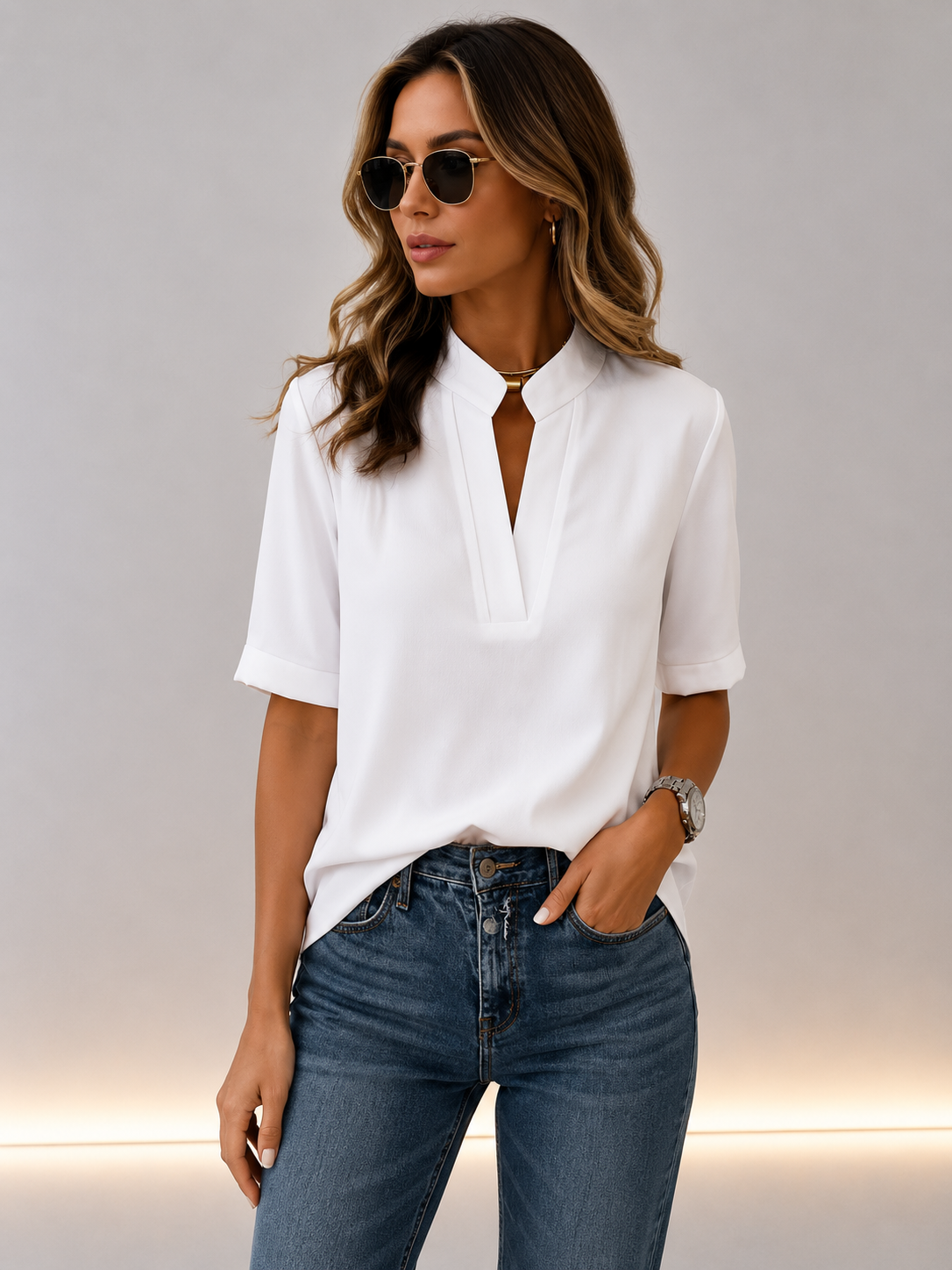Alessia | Camicia a Maniche Corte Relaxed