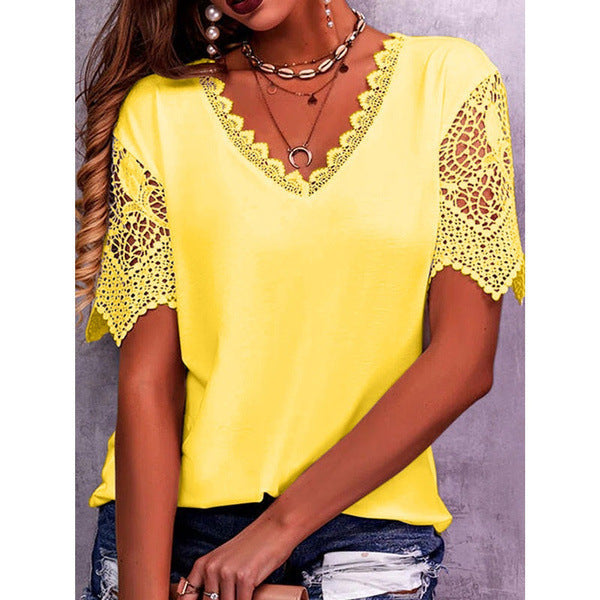 Anne | Camicia Casual Top a Maniche Corte